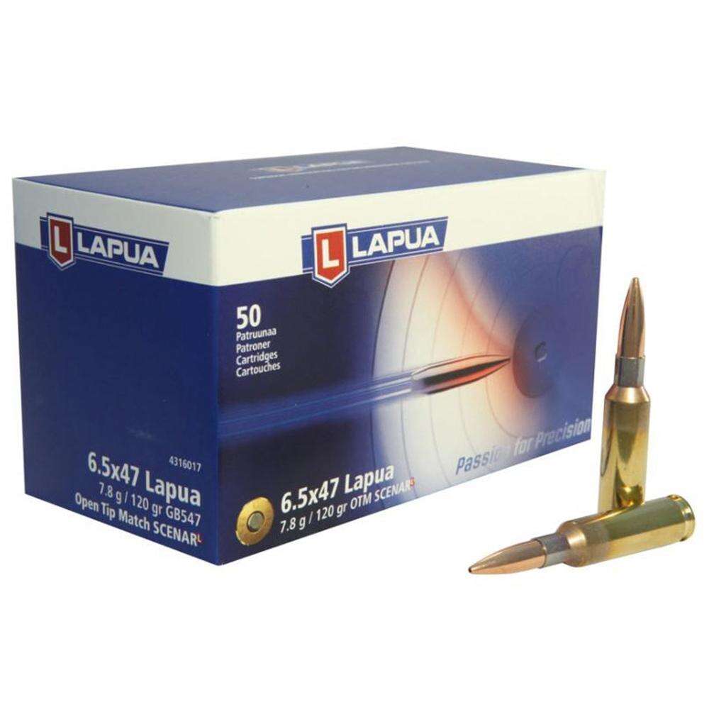 Ammunition Lapua Ammunition Ready Series Lapua Rifle Ammo  6.5x47  120 gr Scenar-L OTM bx/50